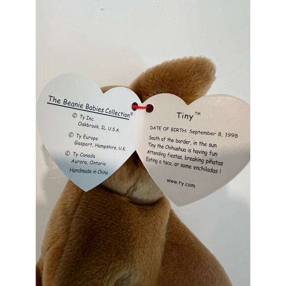 Ty Beanie Baby 1999 Tiny the Chihuahua P.E. Pellets Retired JL - Picture 8 of 9